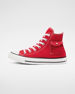 Converse Side Pocket Chuck Taylor All Star Férfi Magasszárú Fekete/Piros/Fehér | OSMKVBP-HU